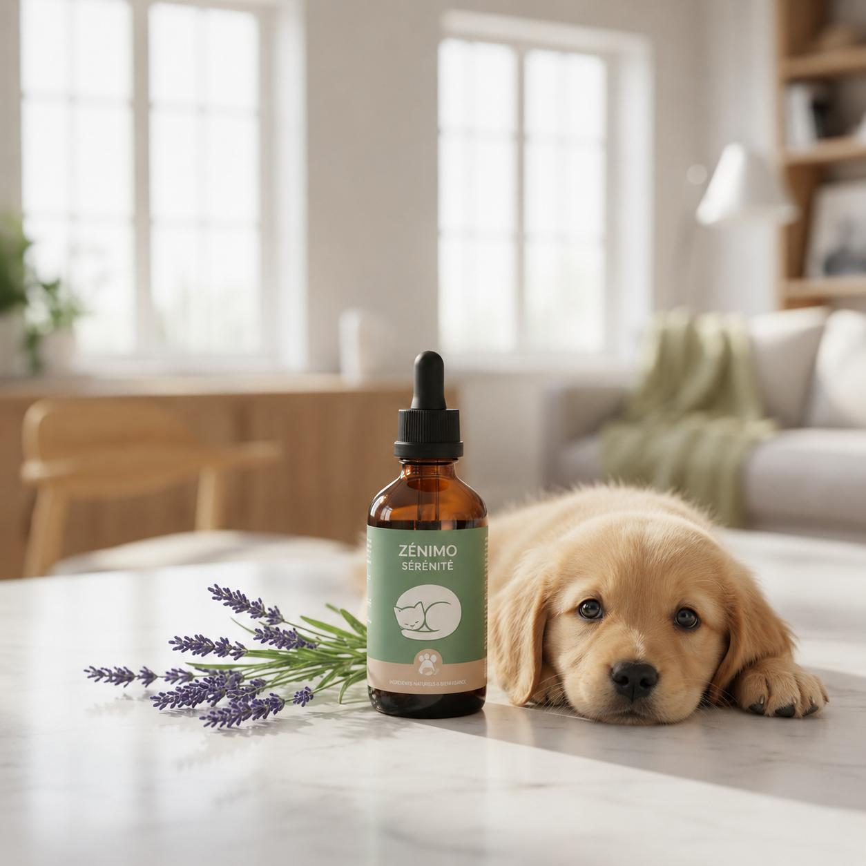 Gouttes Sérénité Zénimo — Soin Naturel Apaisant aux Plantes | Chien & Chat